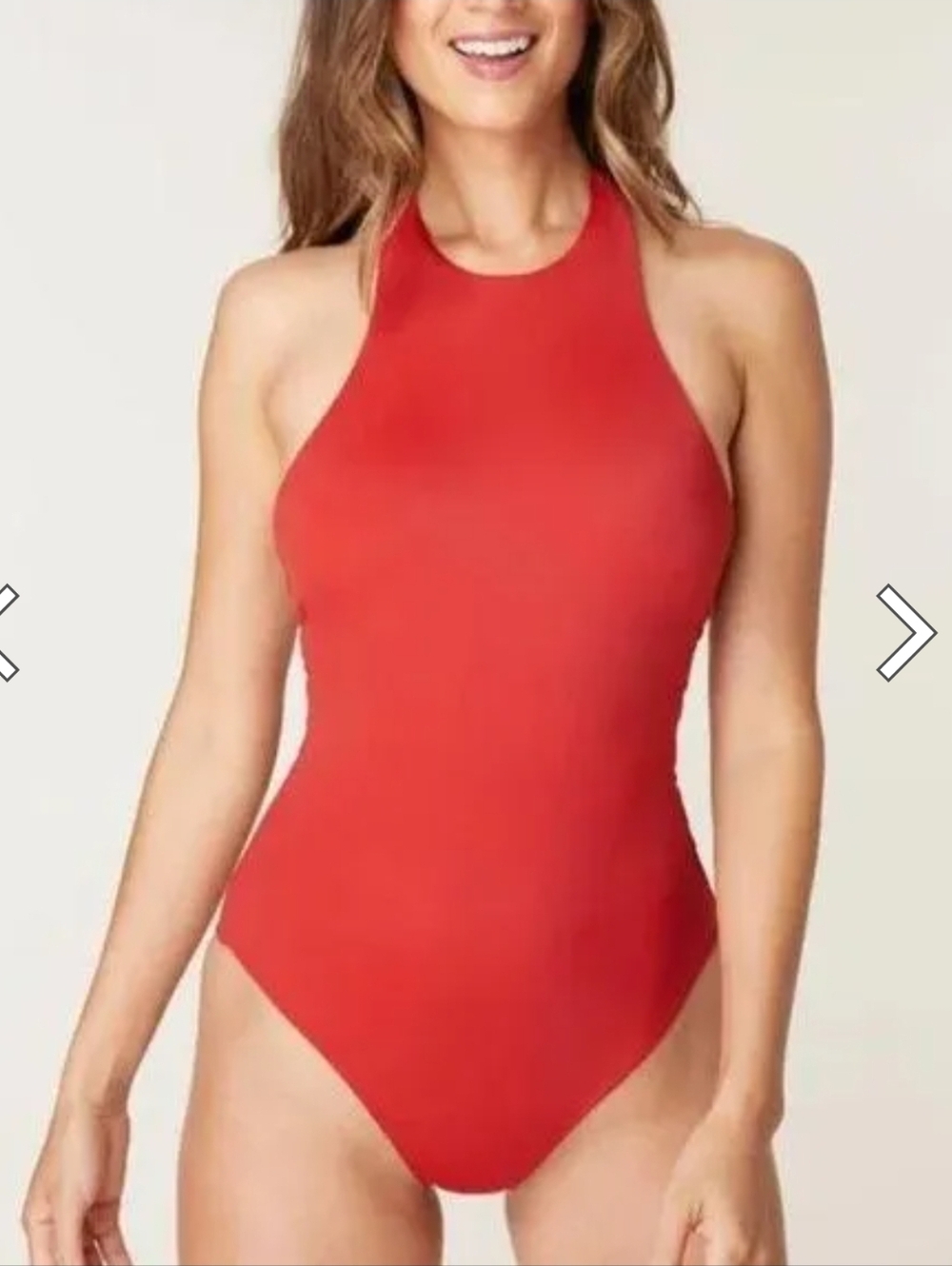 Andie Red High-Neck One-Piece Swimsuit